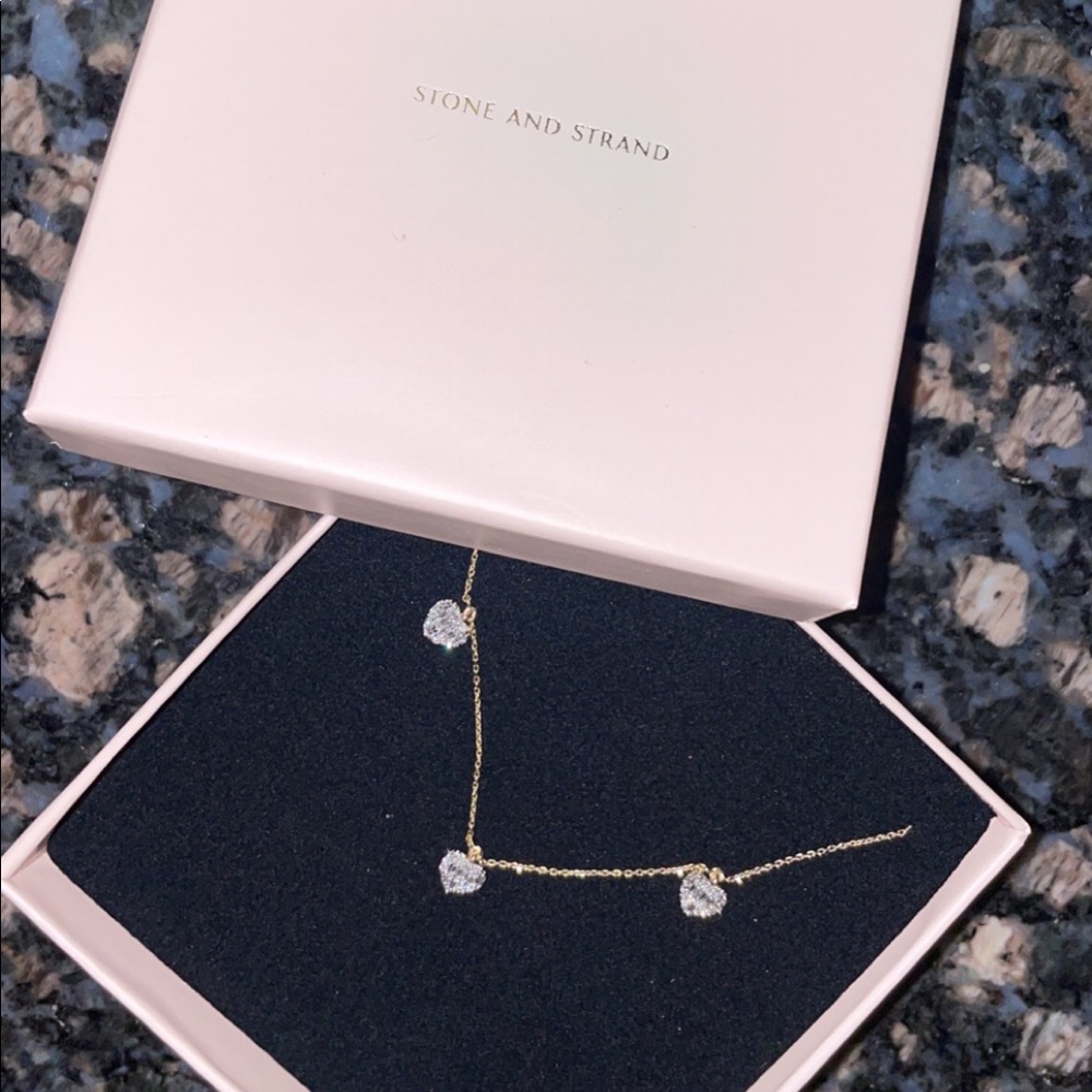 Stone and Strand Floating Heart Diamond Necklace